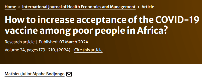 Comment améliorer l’acceptation du vaccin contre la COVID-19 parmi les populations pauvres d’Afrique ?