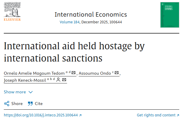 L’aide internationale prise en otage par les sanctions internationales